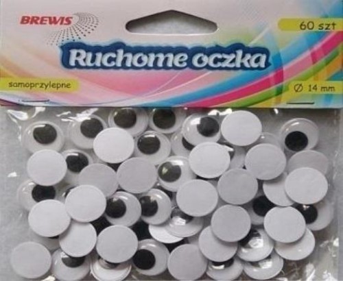 Ruchome oczka 14mm 60szt, Brewis