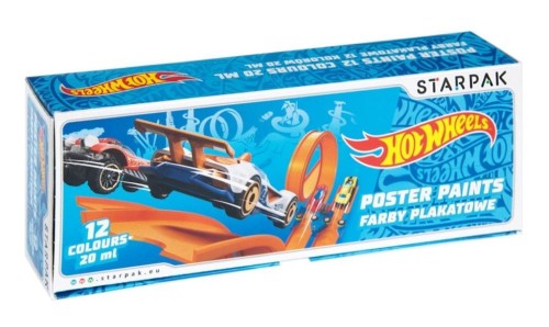 Farby plakatowe Hot Wheels 12 kolorów, STARPAK