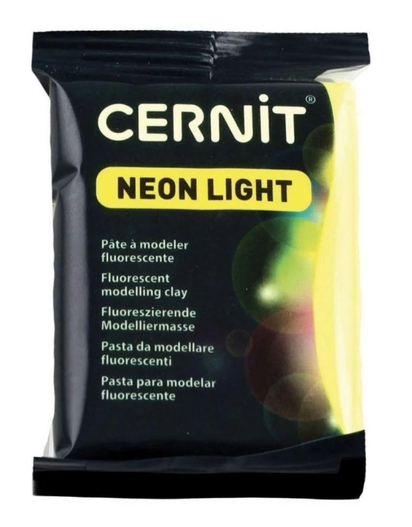 Modelina neonowa żółta 56g, Cernit