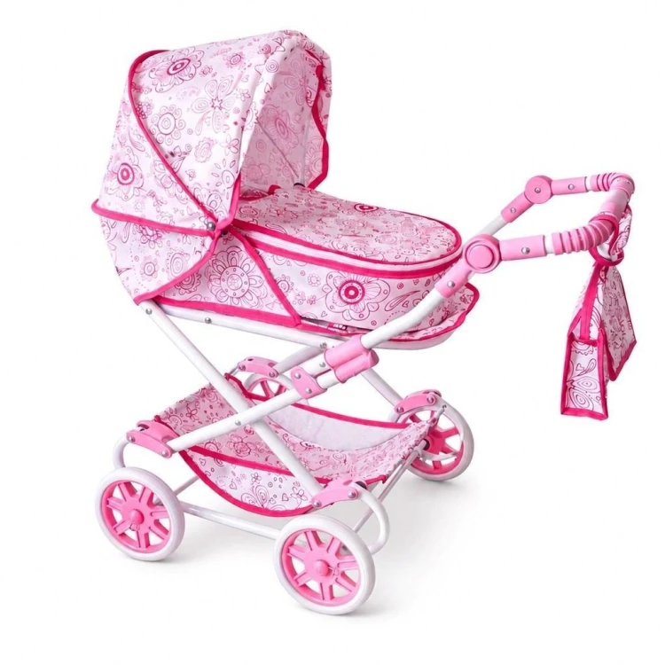 Wózek dla lalek 2w1 New Baby Monika Flowers