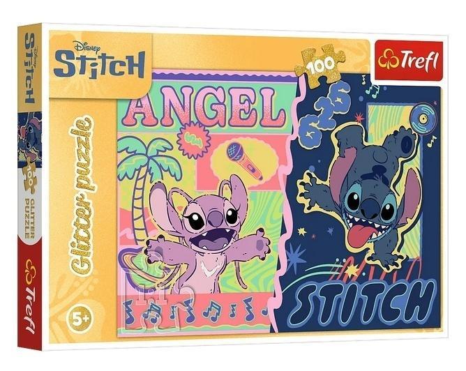 Puzzle 100 Glitter Lilo&Stitch Hawajski Blask