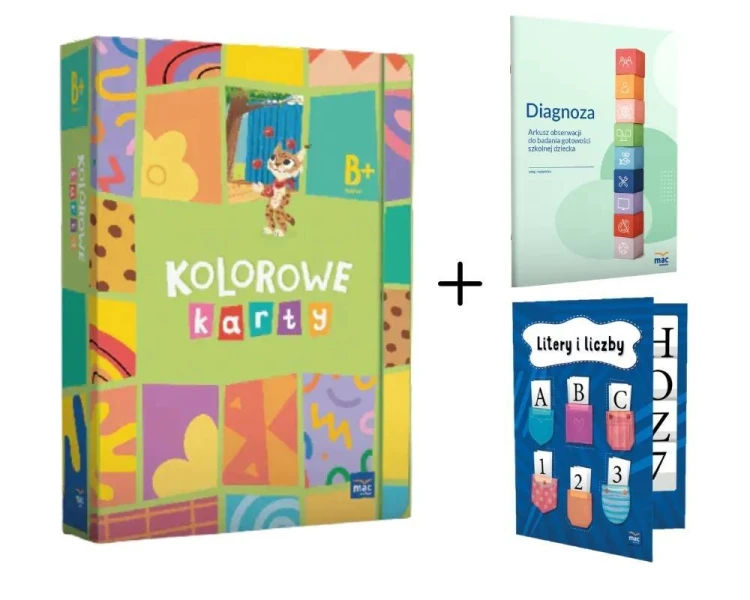 Superpakiet Kolorowe karty. Poziom B+ + Klaser...