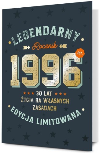 Karnet Urodziny 30