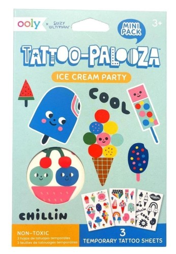 Tatuaże zmywalne mini Tattoo Palooza - Lody, ooly