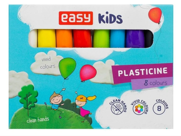 Plastelina 8 kolorów EASY, Easy Stationery