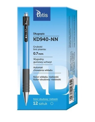 Długopis obudowa niebieska KD940-NN (12szt), Tetis