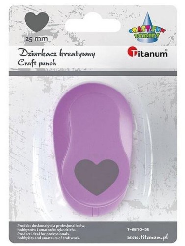 Dziurkacz z motywem Serce 25mm, Titanum