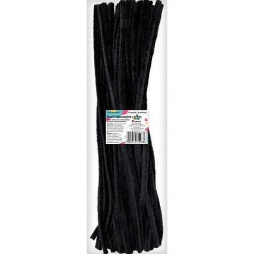 Druciki dekoracyjne 0,6x30cm czarne 50szt, Titanum