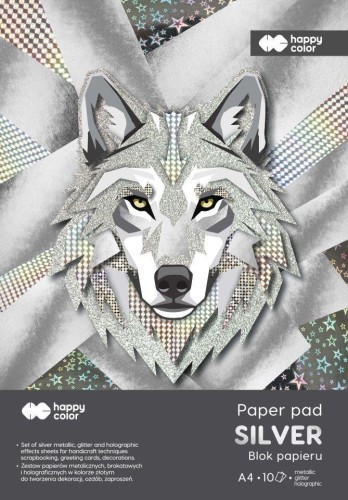 Blok Hobby Silver A4 150-230g 10ark HAPPY COLOR