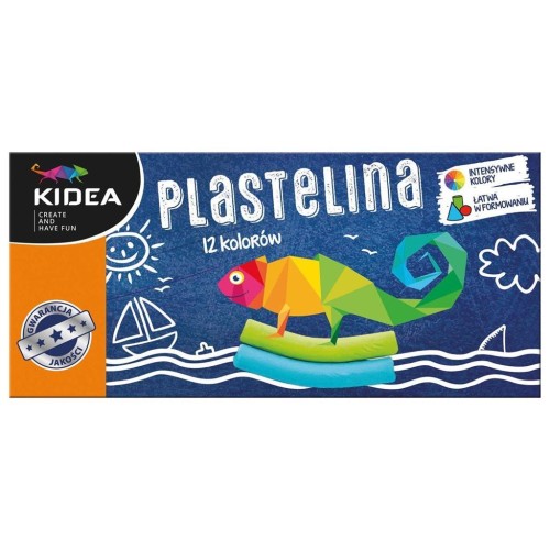 Plastelina 12 kolorów KIDEA, DERFORM