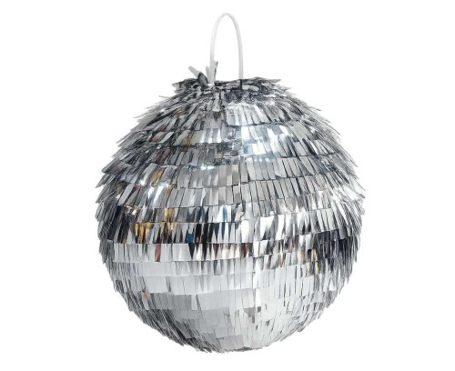Piniata Kula disco srebrna 25x25x25cm