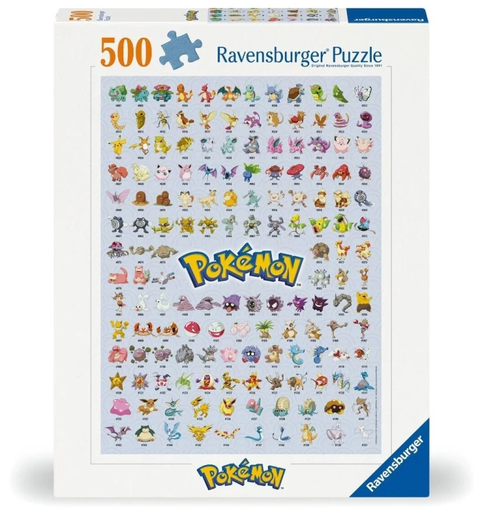Puzzle 500 2D: Pokemon Postacie, Ravensburger
