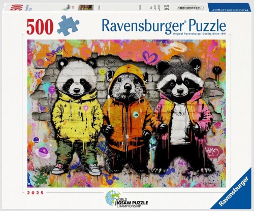 Puzzle 2D 500 Futrzani przyjaciele, Ravensburger