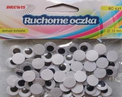 Ruchome oczka 12mm 80szt, Brewis