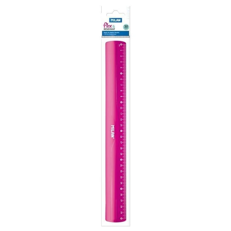 Linijka 30 cm różowa MILAN, MILAN