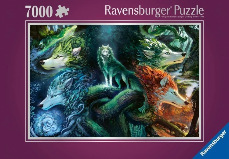 Puzzle 2D: Wilki 7000el, Ravensburger