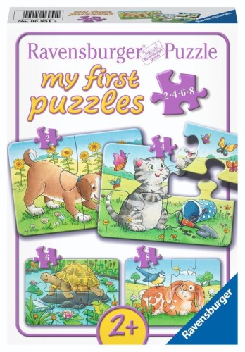Puzzle 2/4/6/8 Cute Pets, Ravensburger