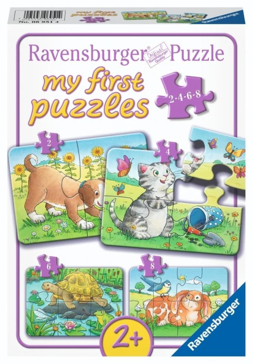 Puzzle 2/4/6/8 Cute Pets, Ravensburger
