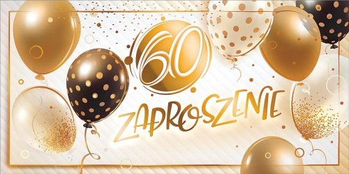 Zaproszenie na 60 Urodziny Z193 (5szt)