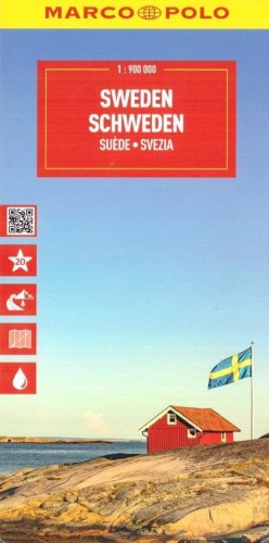 Mapa drogowa Szwecja 1:900 000, praca zbiorowa