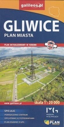 Plan miasta - Gliwice 1:20 000, praca zbiorowa