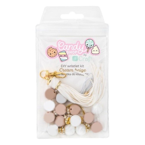 Bransoletka do kluczy DIY Cream beige 31el