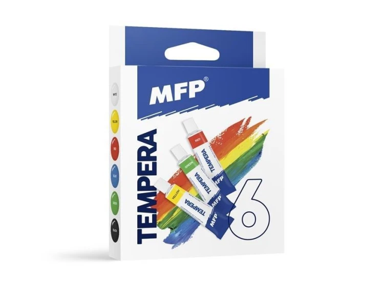 Farby tempera 12ml 6szt, MFP