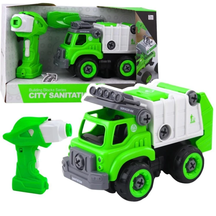 Śmieciarka R/C do skręcania, Leantoys