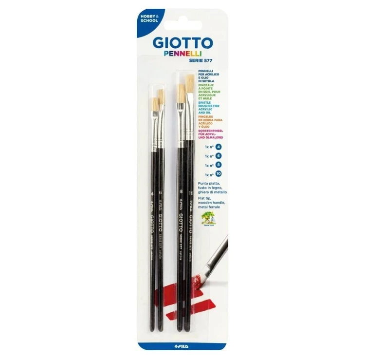 Pędzle 577 komplet 4 sztuki GIOTTO, Giotto