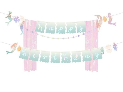 Baner Happy Birthday Syrenka 130x100cm