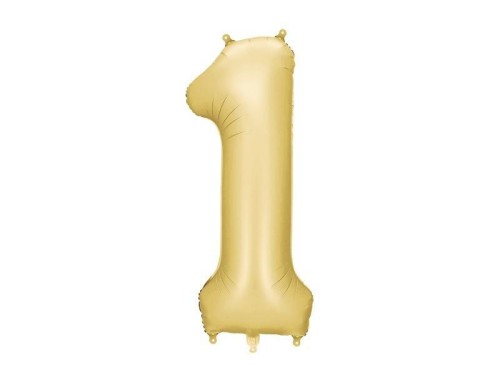 Balon foliowy cyfra 1 86cm złoty
