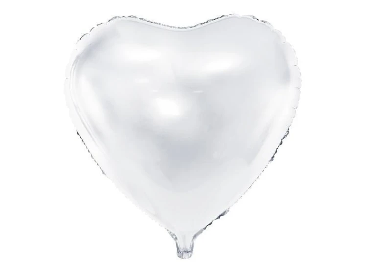 Balon foliowy Serce 61cm biały