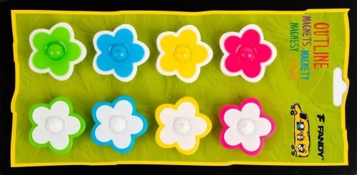 Magnesy Outline kwiaty 8szt, Fandy