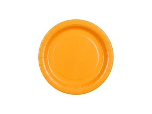 Talerzyki papierowe jasny pomarańczowy 18cm 6szt