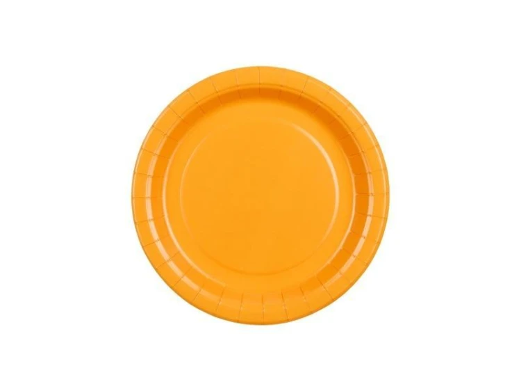 Talerzyki papierowe jasny pomarańczowy 18cm 6szt