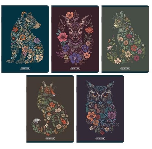 Zeszyt A5/80K linia Florimals (5szt) HERLITZ