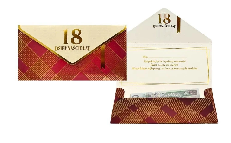 Koperta podarunkowa Urodziny 18