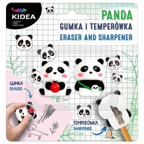 Gumka i temperówka Panda KIDEA, DERFORM