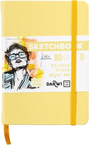 Szkicownik A6 140g bladożółty, Darwi