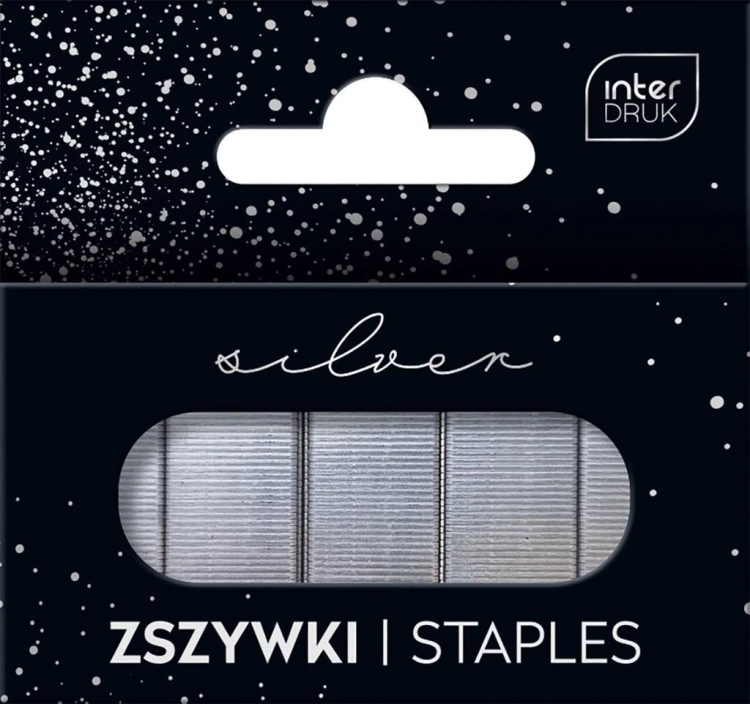 Zszywki 24/6 1000 szt. Silver, INTERDRUK