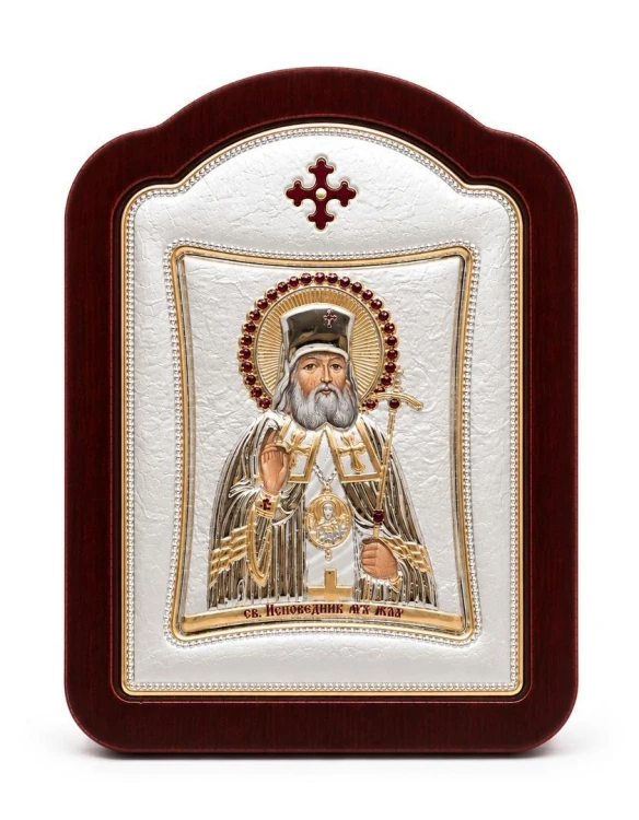 Ikona srebrna Św. Łukasz z Krymu 14x18cm