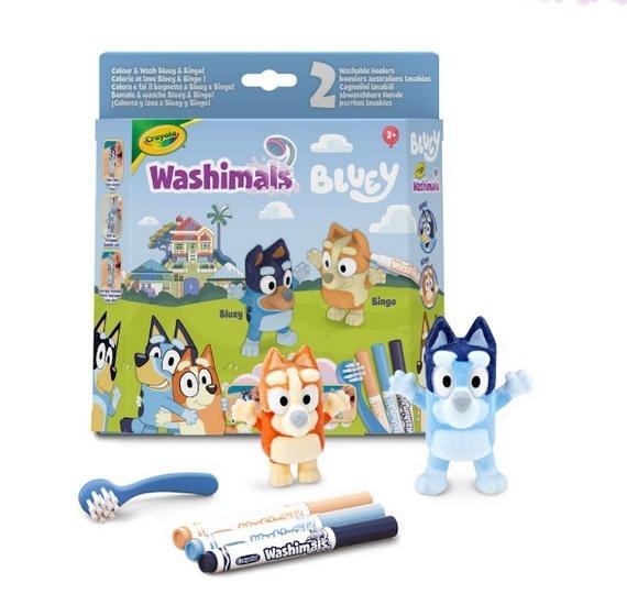 Figurki zmywalne do malowania Bluey 2szt, Crayola