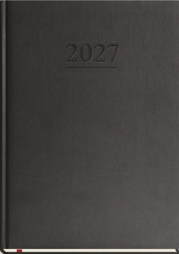 Terminarz 2027 A4 tygodniowy uniwersalny czarny