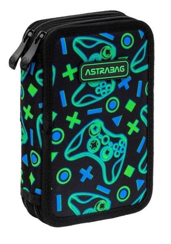 Piórnik podwójny z wyposaż. Game On ASTRA