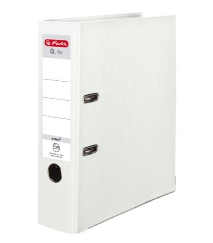 Segregator A4 8cm PP biały Q file, HERLITZ