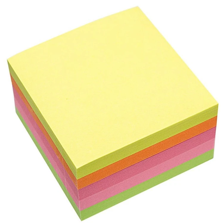 Bloczek samoprzylepny 75x75mm neon D.RECT, D.RECT