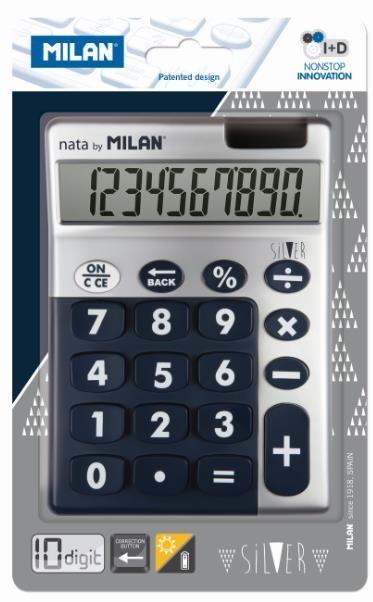 Kalkulator 10 poz. Silver MILAN, MILAN