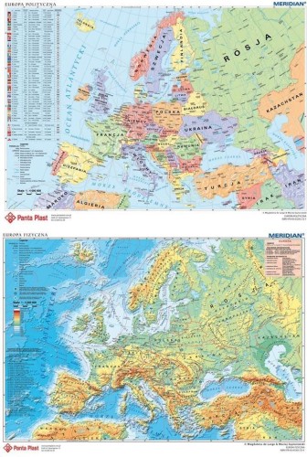 Podkład dwustronny z mapą Europy, Panta Plast