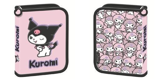 Piórnik dwuklapkowy bez wyposażenia Kuromi pink