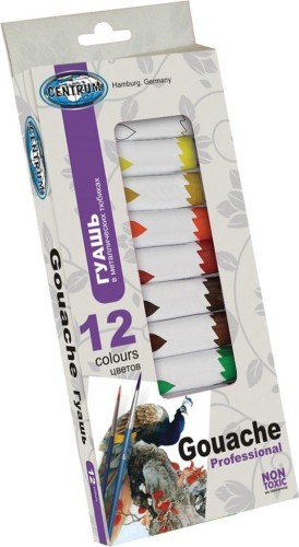Farby gwaszowe 12 kolorów 12ml, Centrum